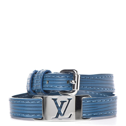 Louis Vuitton Epi Sign It Bracelet Cyan 1 of 8