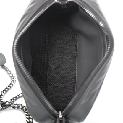 Prada Soft Calfskin Diagramme Crossbody Bag Mercurio 5 of 7