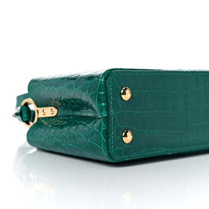 Louis Vuitton Crocodile Mini Capucines Emeraude 8 of 11