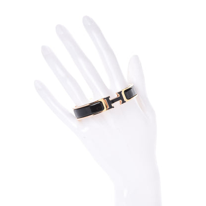 Hermes Enamel Narrow Clic Clac H Bracelet PM Black 2 of 4