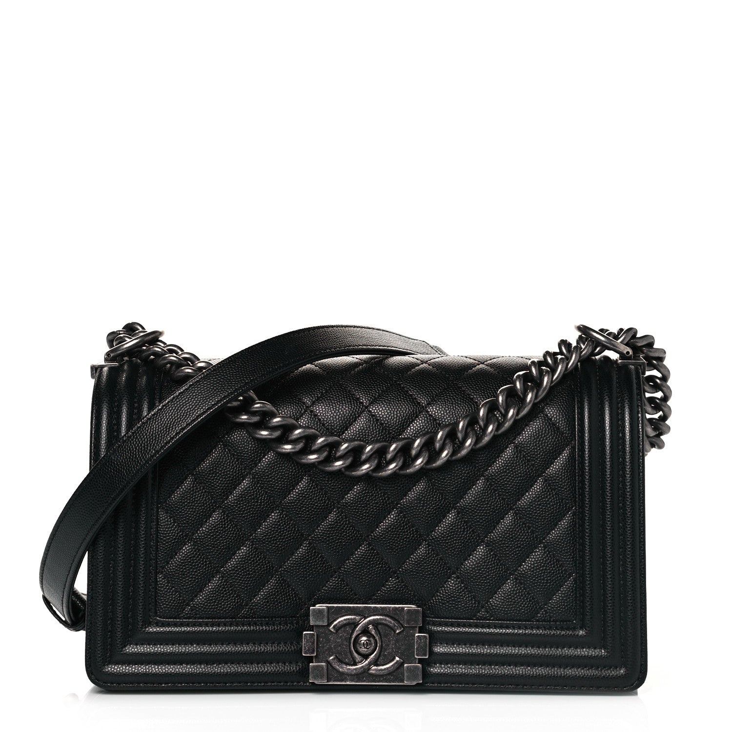 Chanel Caviar Quilted Medium Boy Flap Black 1 of 9