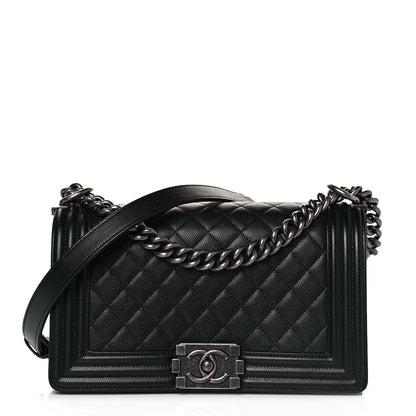 Chanel Caviar Quilted Medium Boy Flap Black 1 of 9