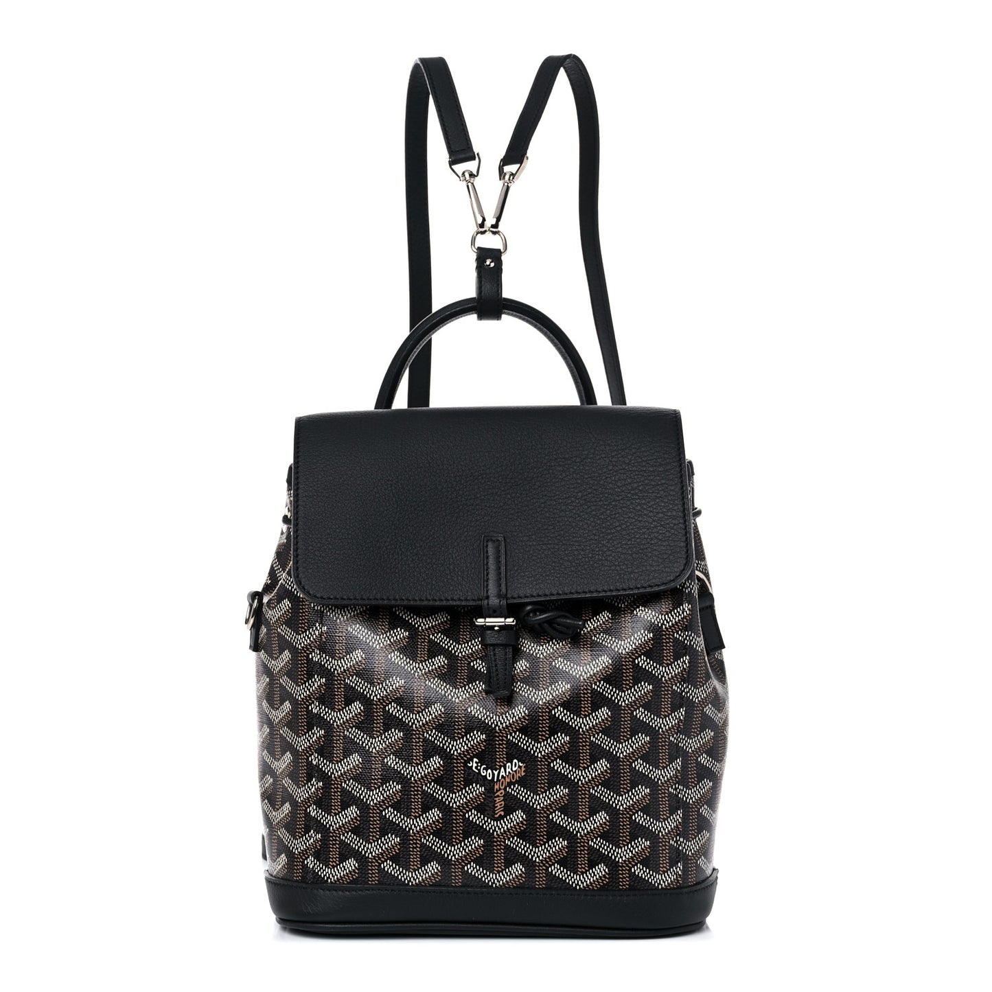 Goyardine Calfskin Mini Alpin Backpack Black