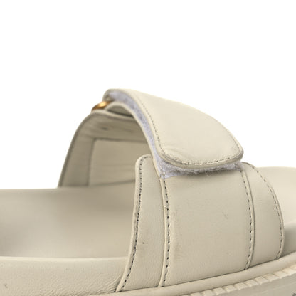 Christian Dior Lambskin Dioract 10mm Slide Sandals 40 Off White 14 of 15
