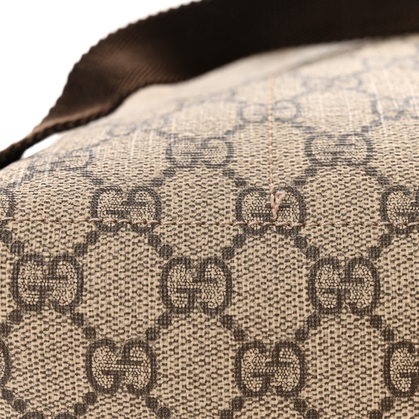 GG Supreme Monogram Margaux Calfskin Childrens Day Backpack Beige Ebony Cocoa Dark Chocolate