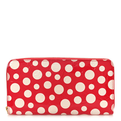 Louis Vuitton Vernis Kusama Infinity Dots Zippy Wallet Red 1 of 9