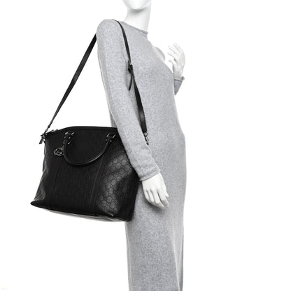 Gucci Guccissima Large GG Charm Convertible Dome Satchel Dark Brown 2 of 10