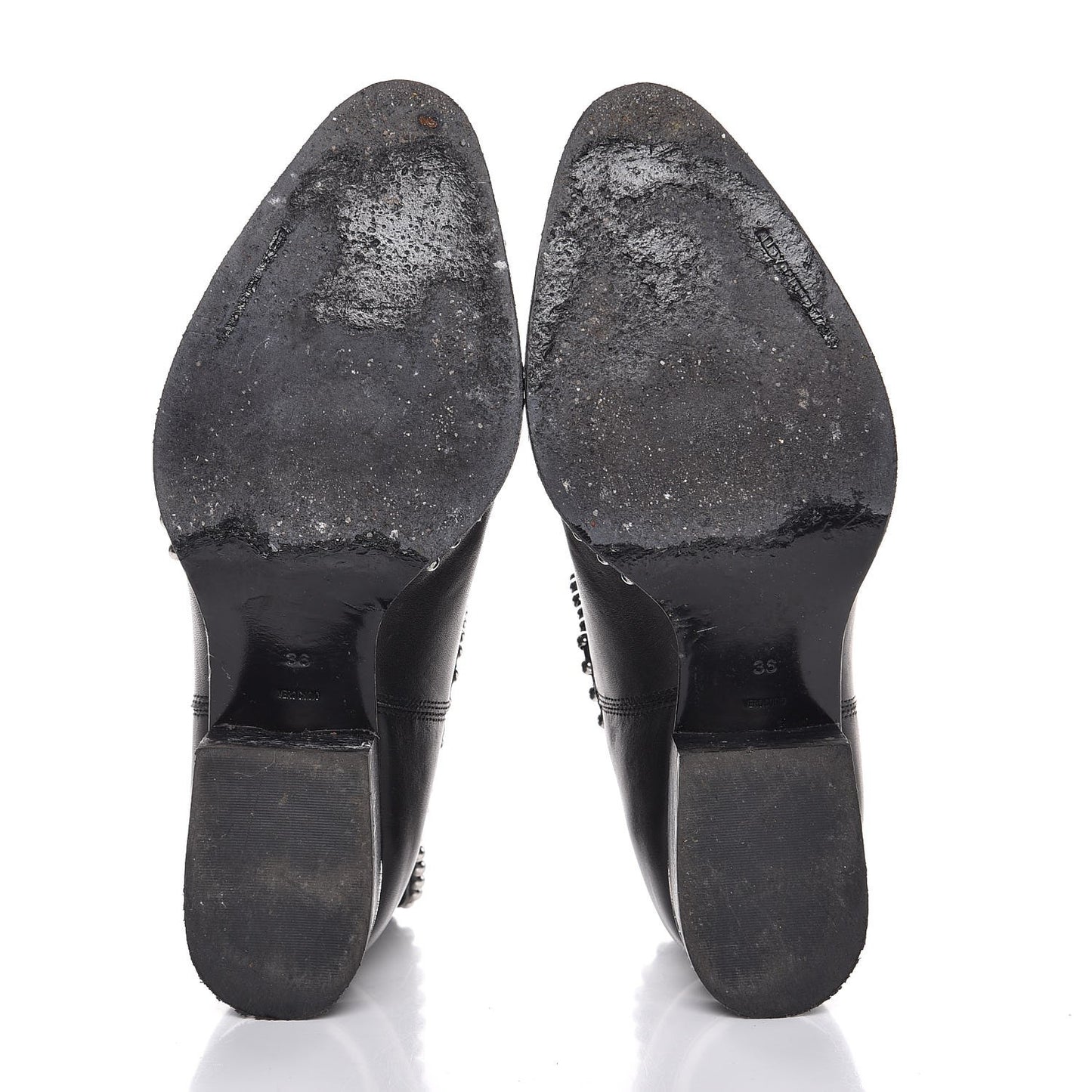 Calfskin Studded Kori Cutout Boots 36 Black