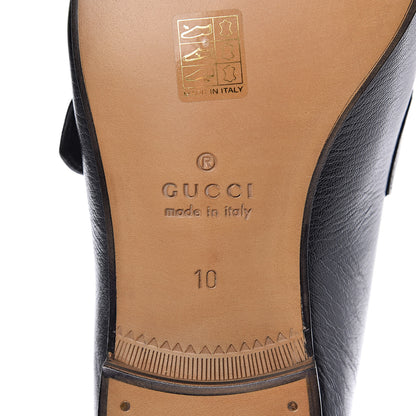 Gucci Goatskin Web Mens GG Loafers 10 Black 8 of 9