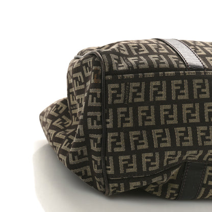 Fendi Zucchino Vitello Shoulder Bag Testa di Moro Beige 8 of 11