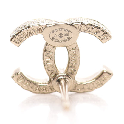 Chanel Crystal Pearl CC Earrings Gold 3 of 5