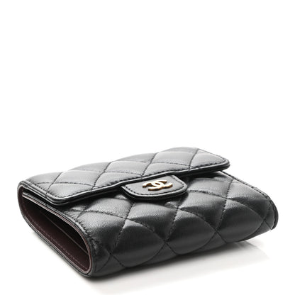 Chanel Lambskin Quilted Compact Flap Wallet Black 4 of 7