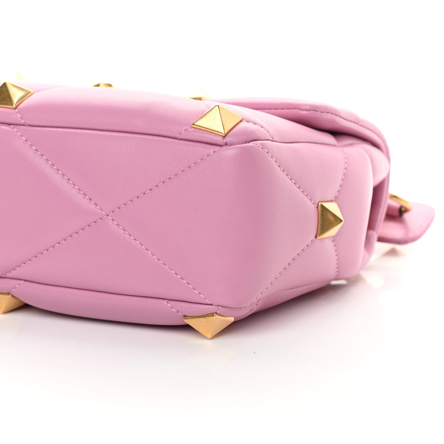 Valentino Garavani Nappa Large Roman Stud Shoulder Bag Giacinto 9 of 10