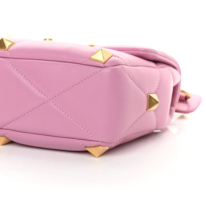 Valentino Garavani Nappa Large Roman Stud Shoulder Bag Giacinto 9 of 10