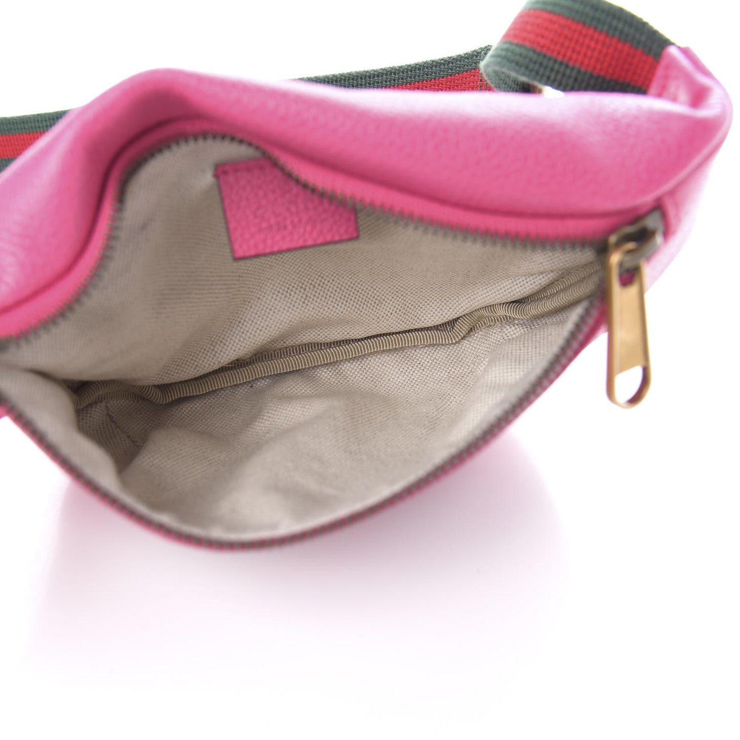 Grained Calfskin Small Logo Belt Bag Box Pink Green