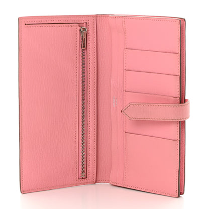Hermes Chèvre Mysore Bearn Gusset Wallet 5P Pink 5 of 14