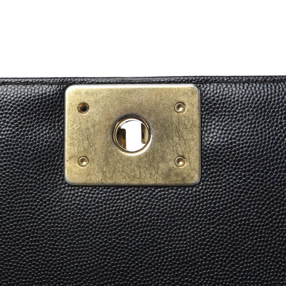 Chanel Caviar Quilted New Medium Boy Flap Black 10 of 10
