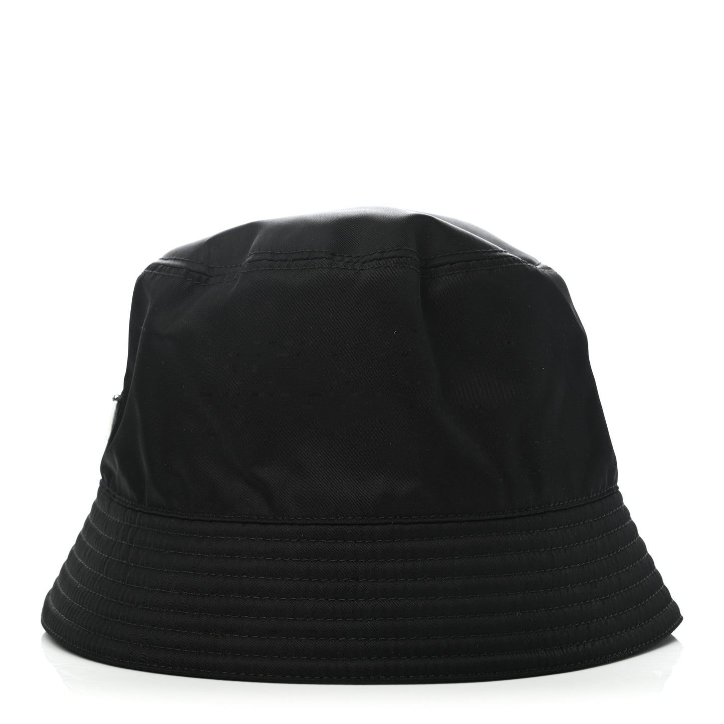 Re-Nylon Metal Triangle Logo Womens Bucket Hat M Black
