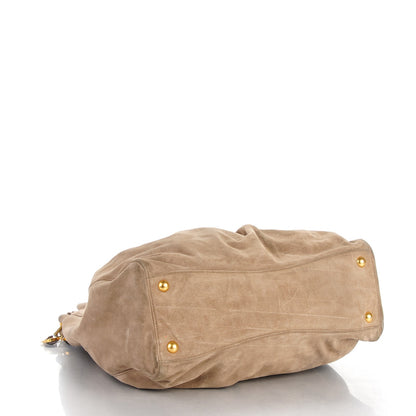 Miu Miu Suede Swarovski Crystal Tote 4 of 8