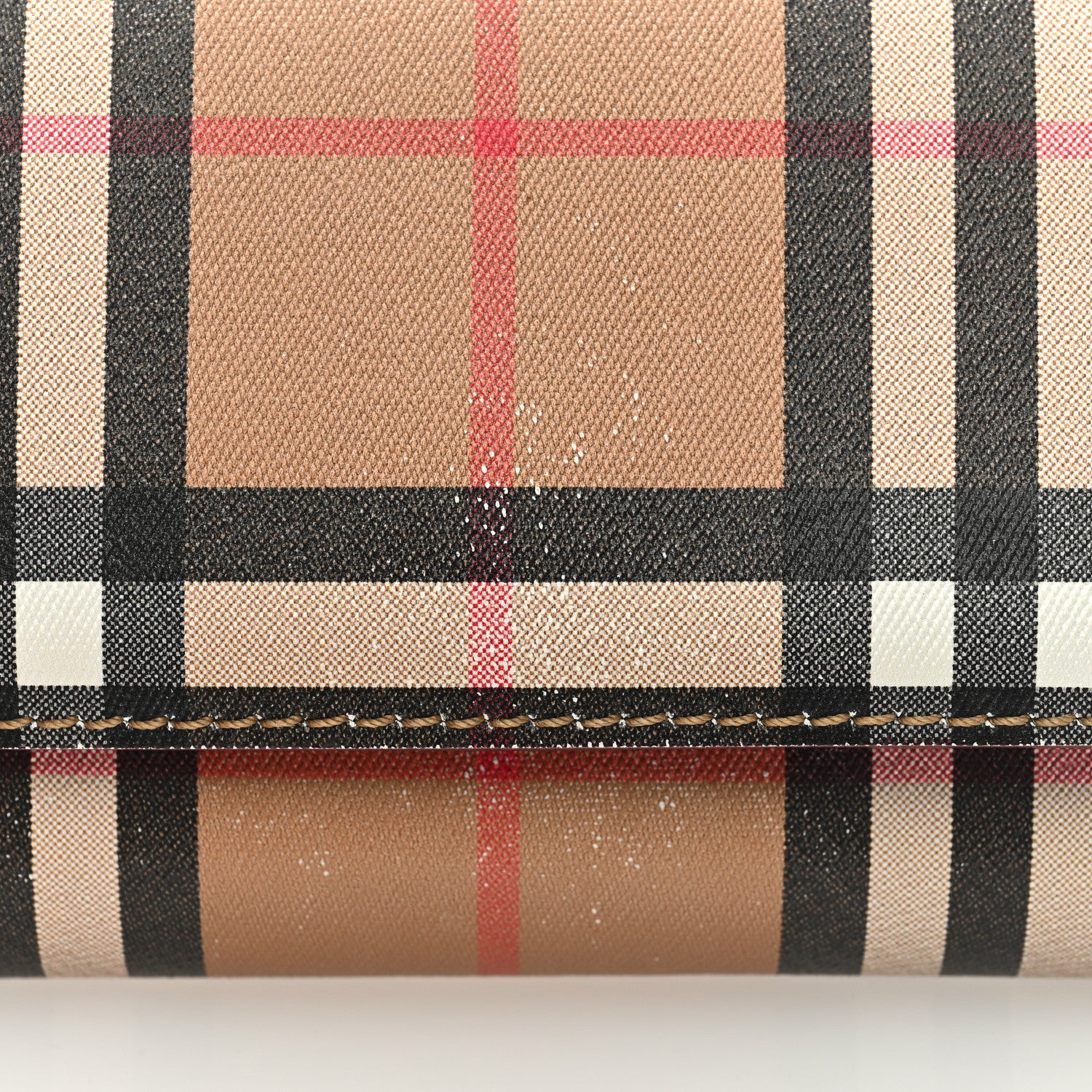 Burberry Vintage Check Henley Wallet On Chain Crimson 9 of 9