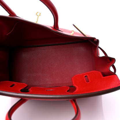 Hermes Epsom Birkin 30 Rouge Casaque 5 of 12