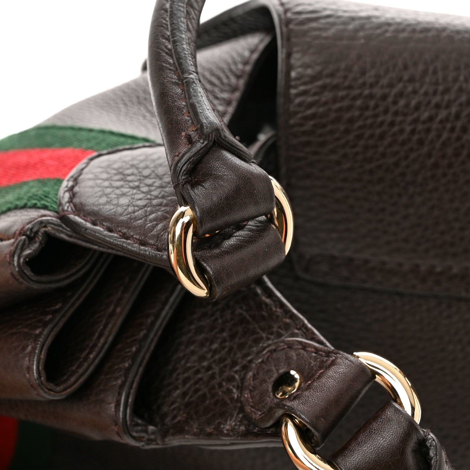 Gucci Calfskin Medium Web Heritage Shoulder Bag Black 11 of 11