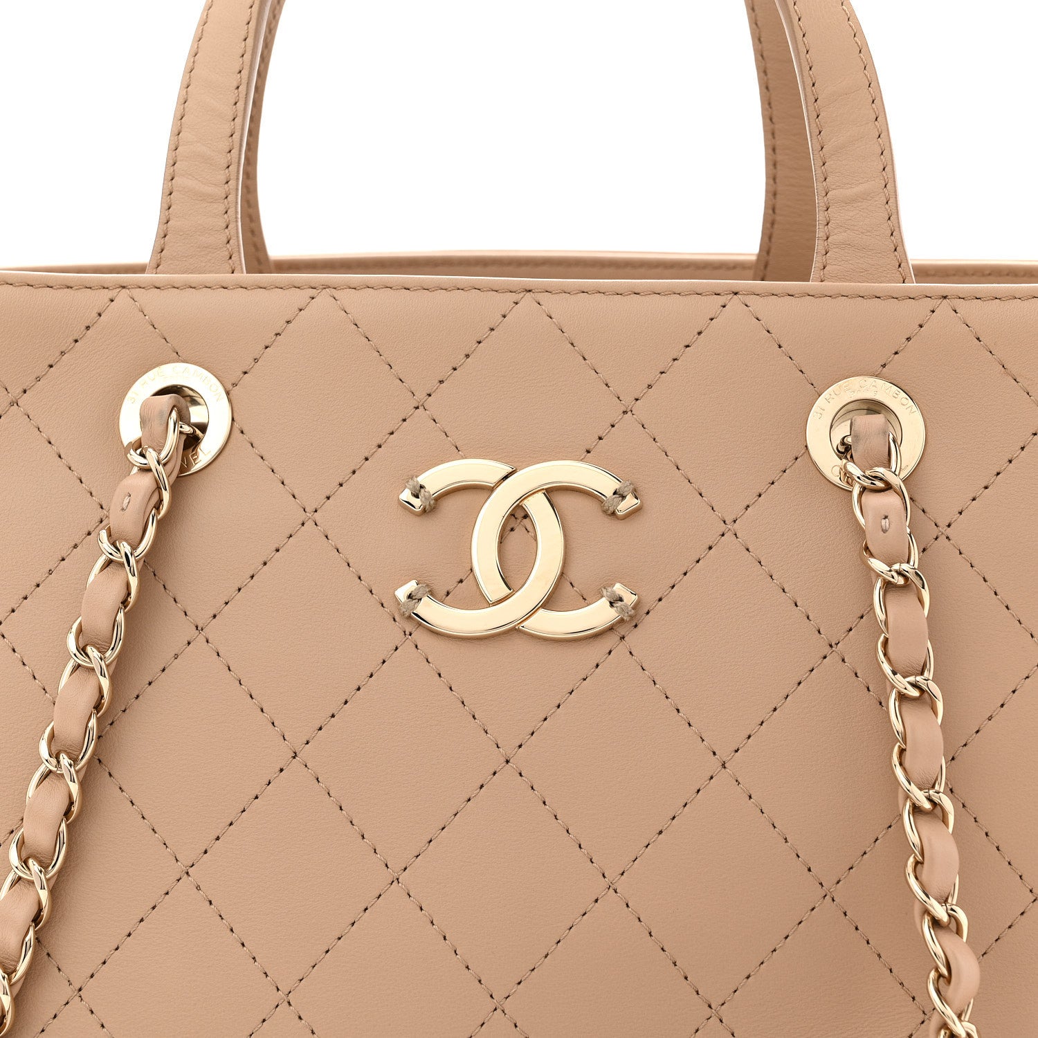 Chanel Calfskin Large Serial Shopper Tote Beige 8 of 12
