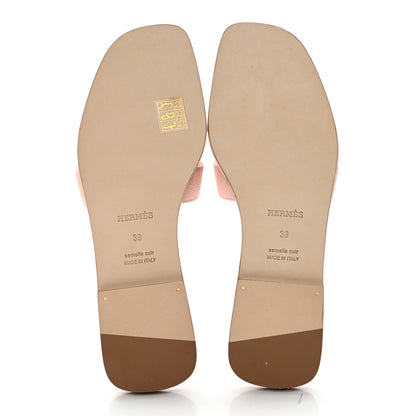 Hermes Epsom Oran Sandals 39 Rose Pale 5 of 11