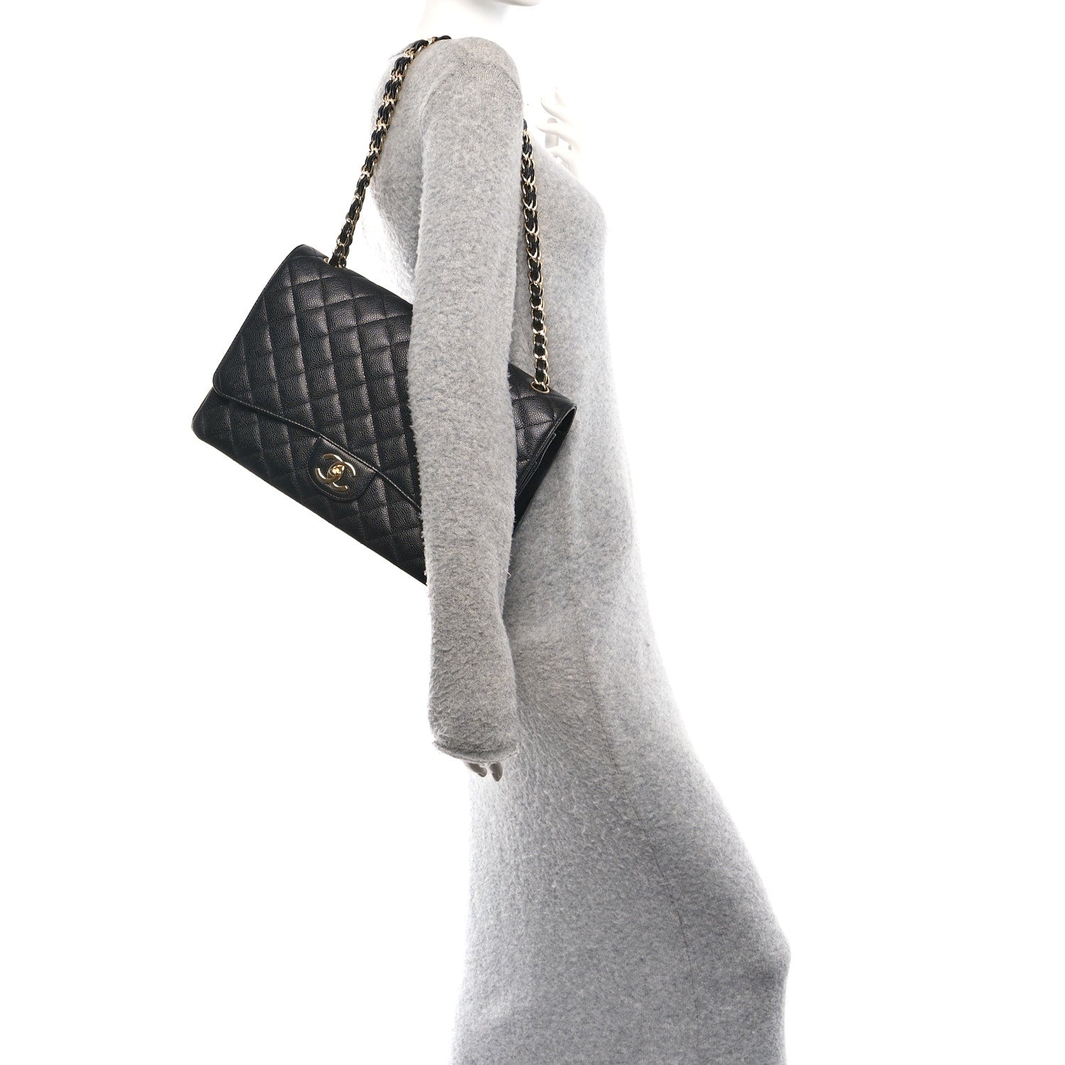 Chanel Caviar Quilted Maxi Double Flap Black 2 of 11