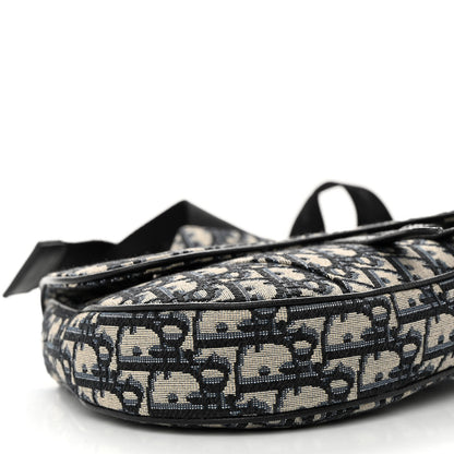 Christian Dior Oblique Mens Saddle Bag Blue 8 of 9