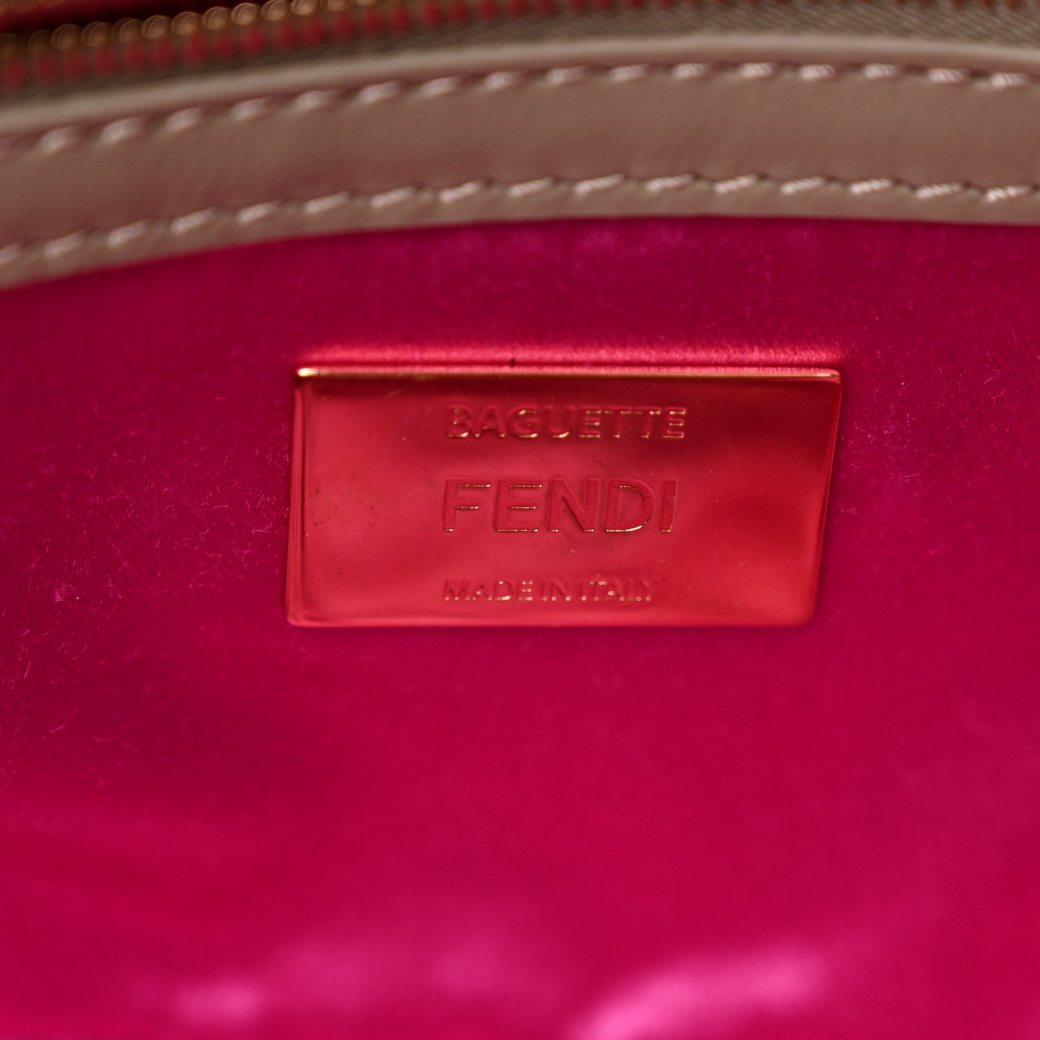 Fendi Sequin Paillettes Vitello Grace Sex and the City Baguette Tortora 6 of 21