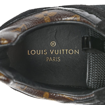 Louis Vuitton Suede Monogram Run Away Sneakers 36 Black 7 of 8