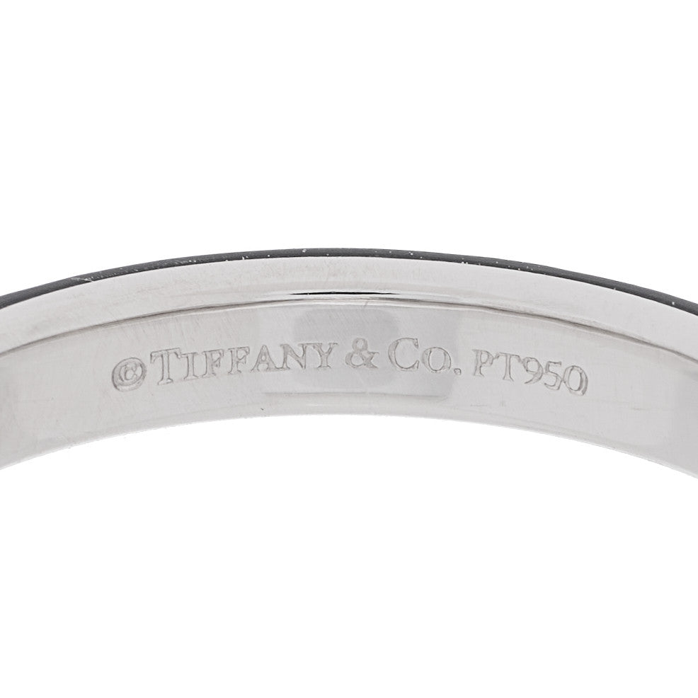 Platinum Logo Band Ring 54 7