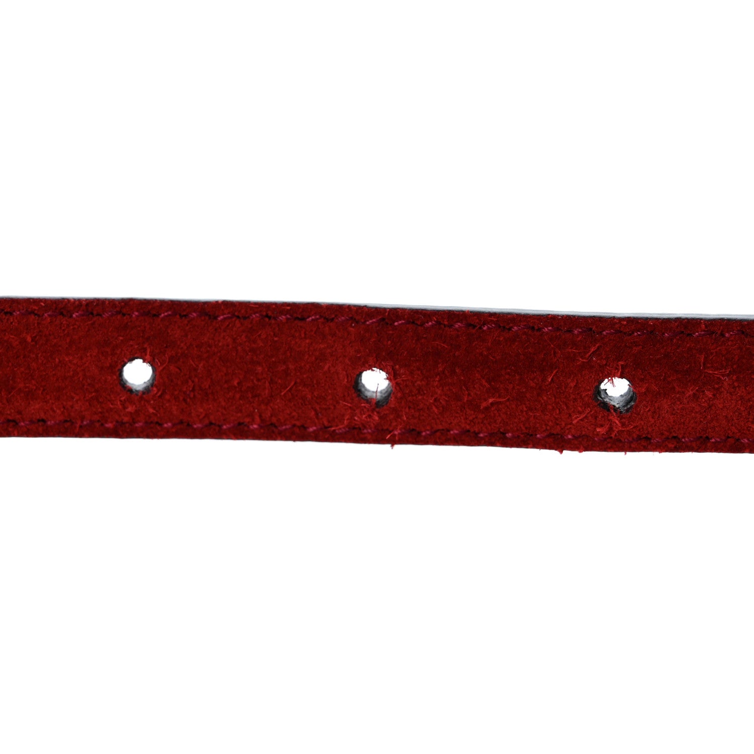 Gucci Suede Calfskin Torchon Double G 15mm Belt 75 30 Red 6 of 7