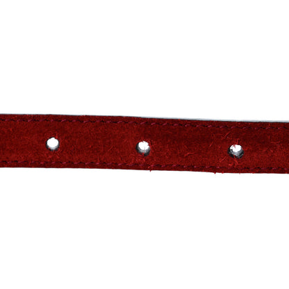 Gucci Suede Calfskin Torchon Double G 15mm Belt 75 30 Red 6 of 7