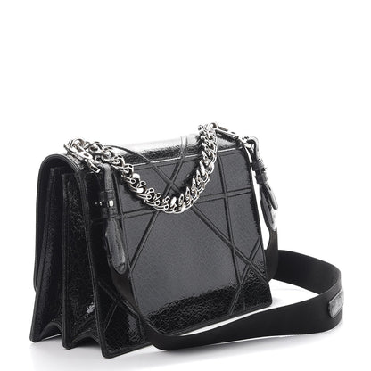 Christian Dior Ceramic Effect Deerskin Diorama Satchel Black 3 of 8