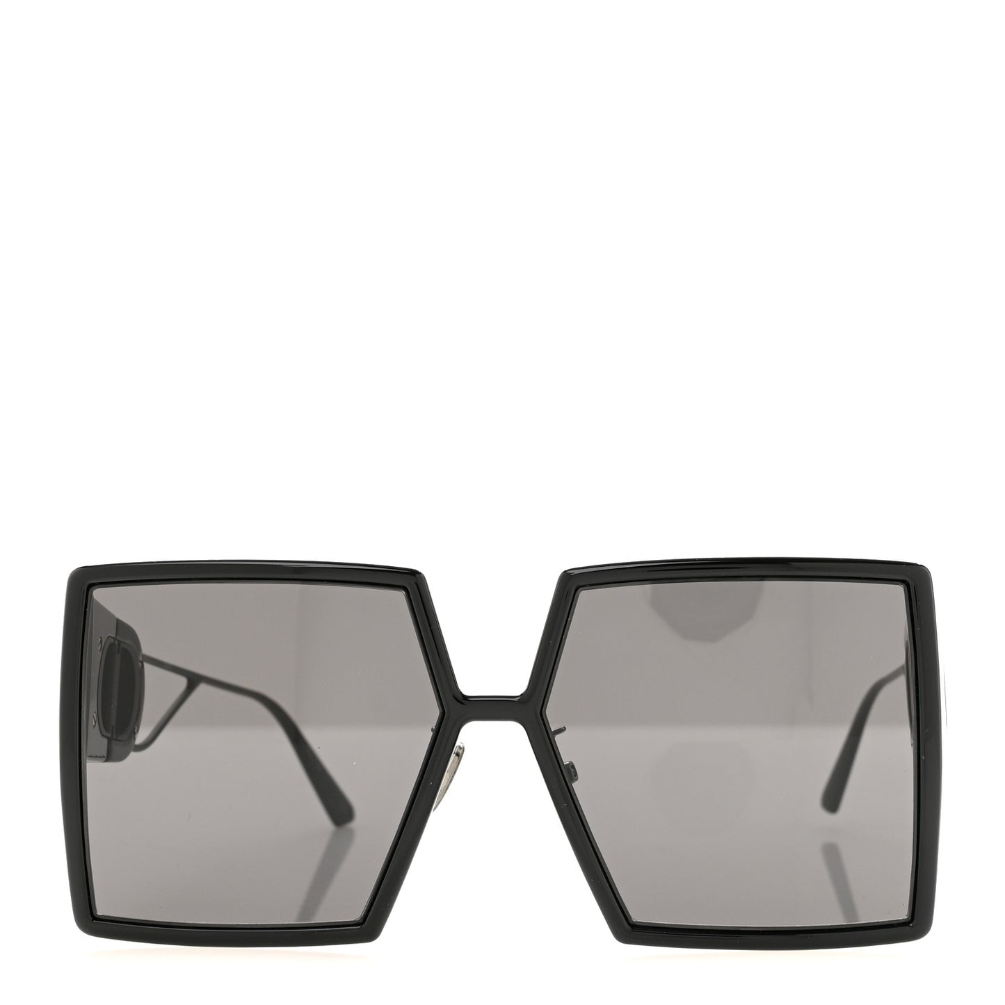 Acetate Monochrome Square 30 Montaigne SU Sunglasses Black