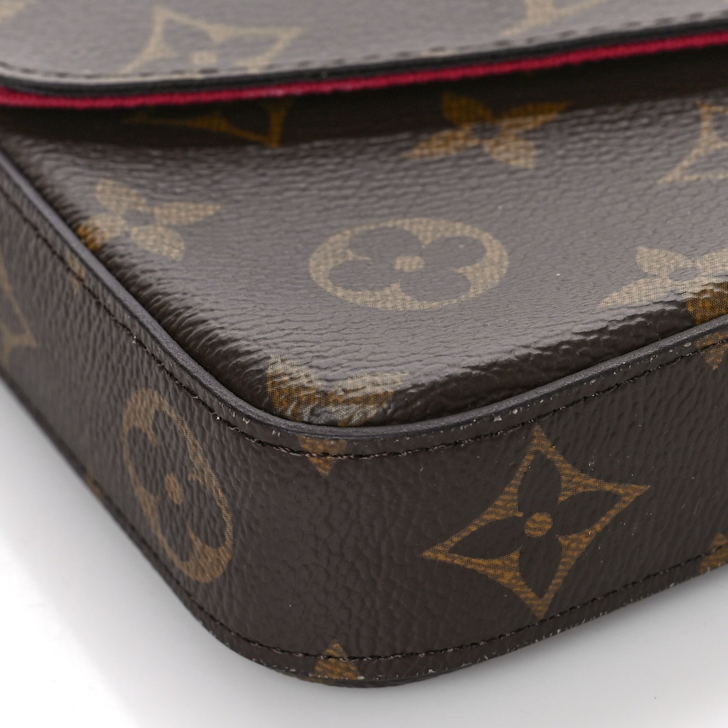 Monogram Pochette Felicie Chain Wallet Fuchsia
