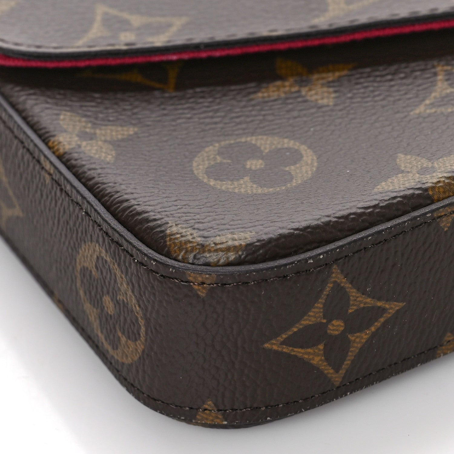 Louis Vuitton Monogram Pochette Felicie Chain Wallet Fuchsia 8 of 11