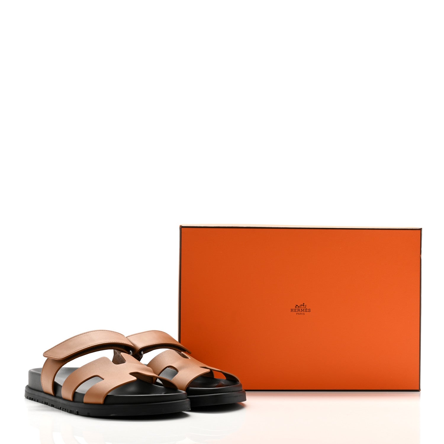 Hermes Calfskin Womens Chypre Sandals 36.5 Naturel 9 of 9