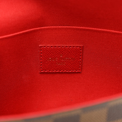Louis Vuitton Damier Ebene Pochette Felicie Chain Wallet 7 of 9