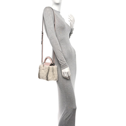 Louis Vuitton Mink Calfskin Goatskin Capucines Mini Silver Snow Grey Rosewater Pink 2 of 11