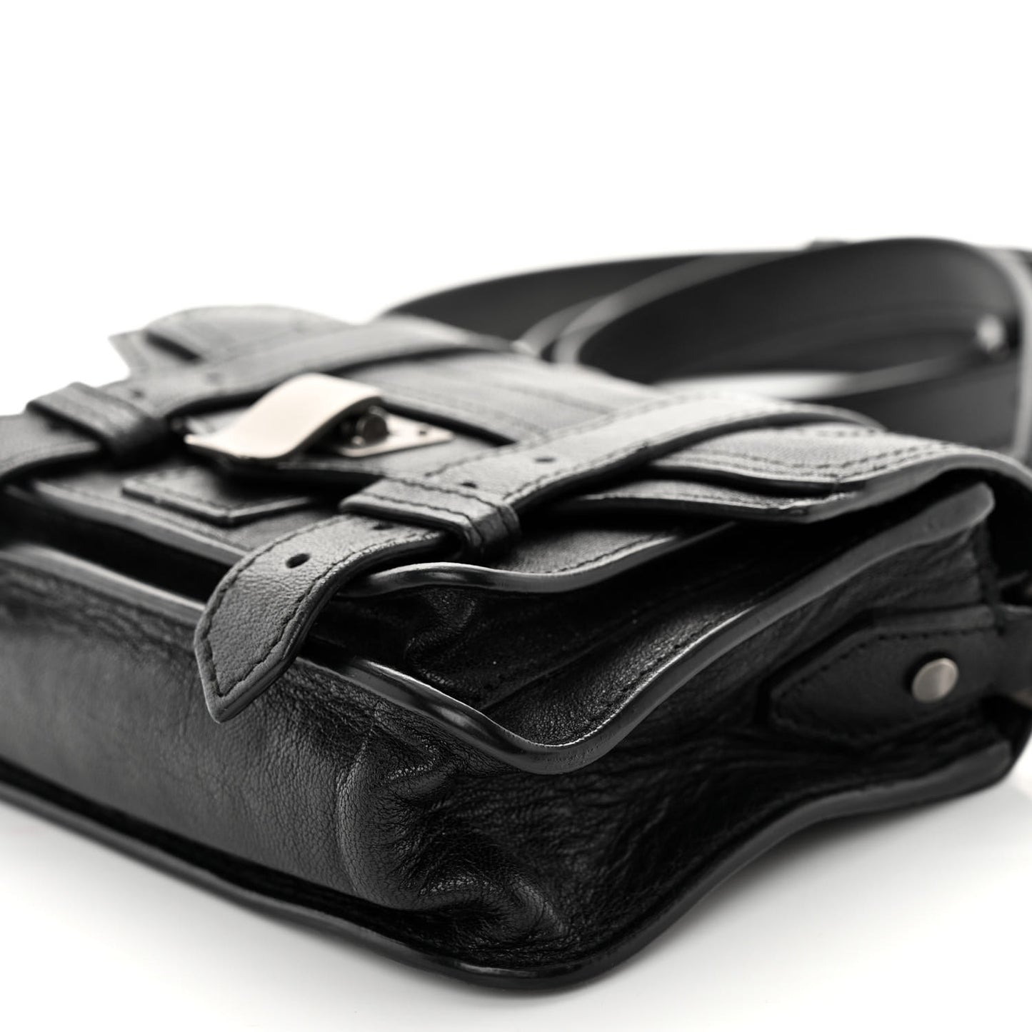 Lambskin Micro PS1 Satchel Black