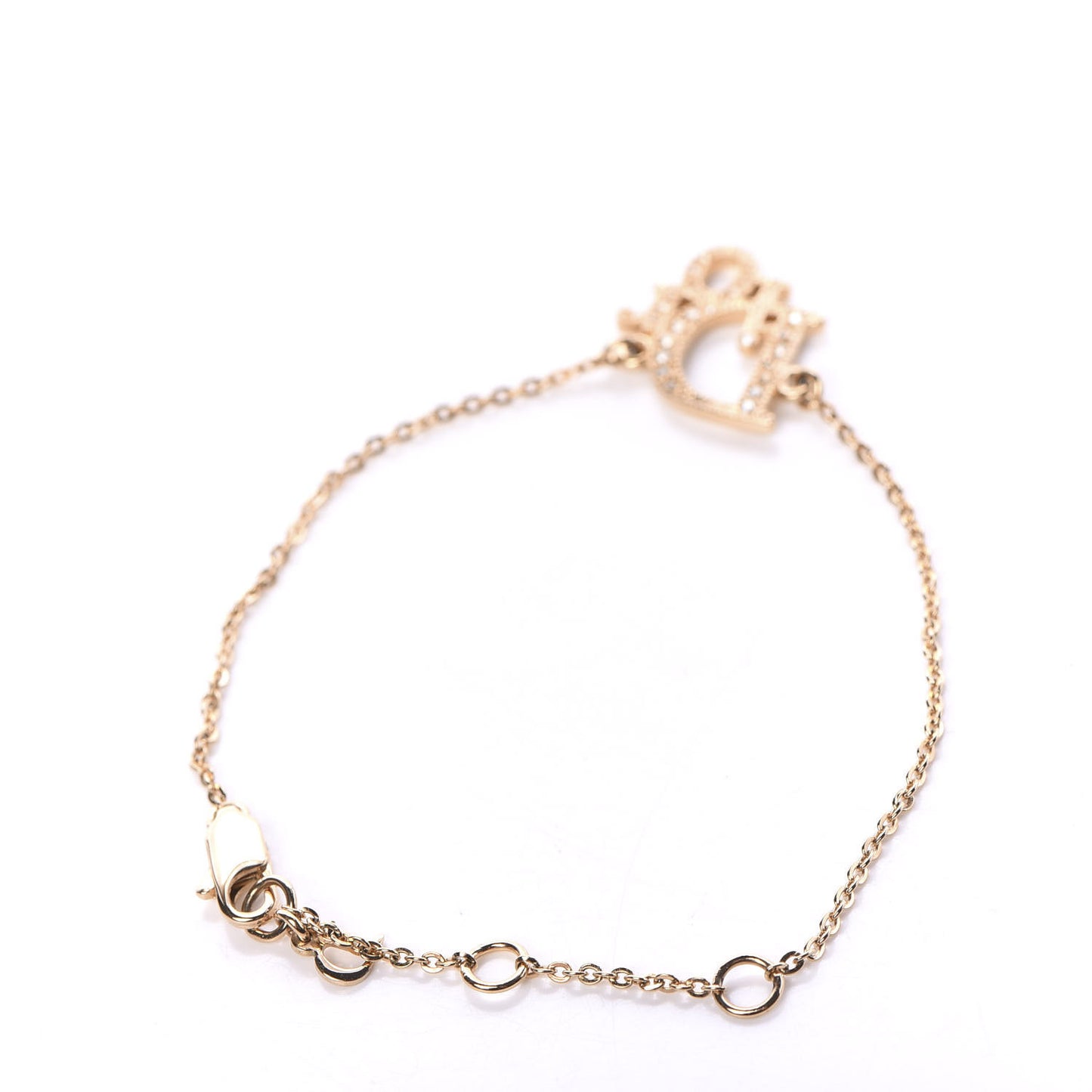 Crystal Logo Bracelet Gold