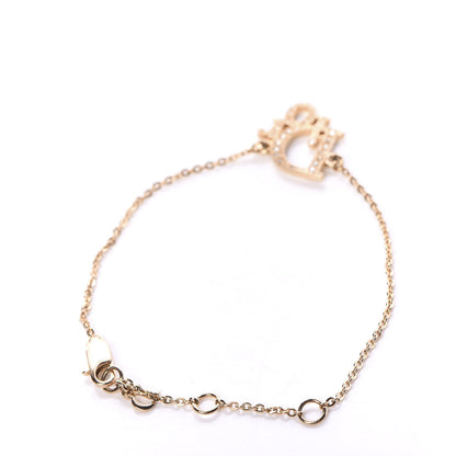 Christian Dior Crystal Logo Bracelet Gold 2 of 3