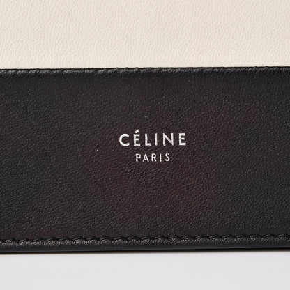 Celine Smooth Lambskin Frame Evening Chain Clutch Black White 6 of 16