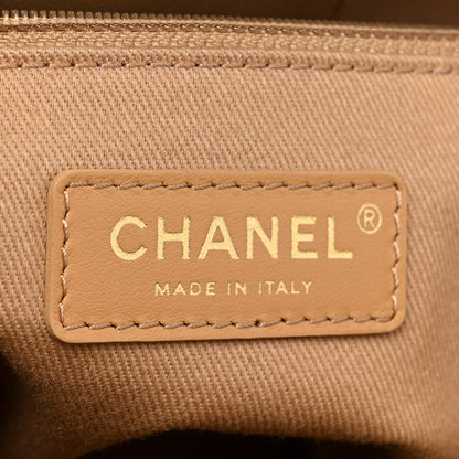 Chanel Calfskin Knit Medium Deauville Tote Beige 7 of 14