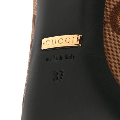 Balenciaga X GUCCI Jersey Maxi GG Monogram Crepe Knife Booties 37 Camel Ebony 6 of 10