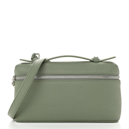 Loro Piana Grained Calfskin L19 Extra Pocket Pouch Sage Brush Leaves 1 of 9