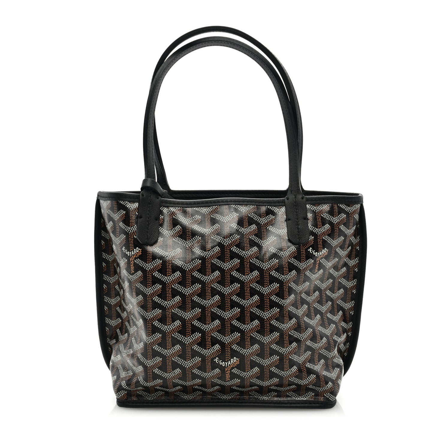 Goyardine Reversible Mini Anjou Black